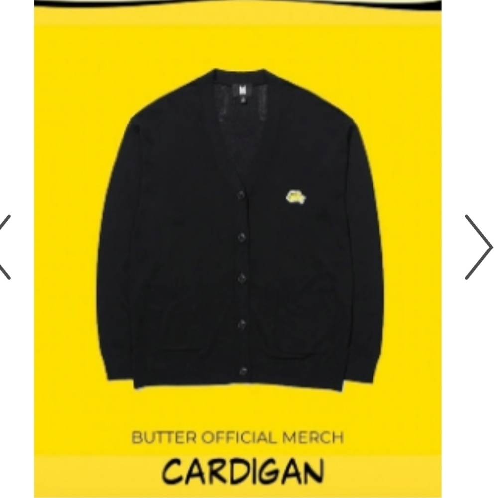 Black Knit Cardigan with Ribbed Details - Picture 2 of 16